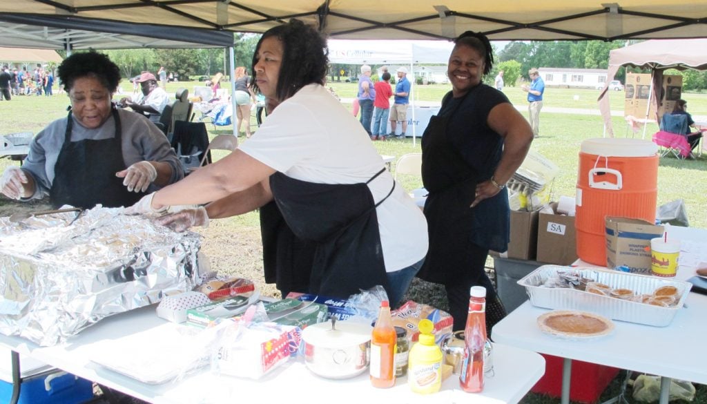 Volunteers from Deliverance Temple served enough food for full meals. Saturday, May 7, 2016.